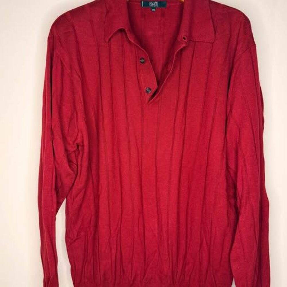 Raffi linea uomo Red Polo Sweater XXL